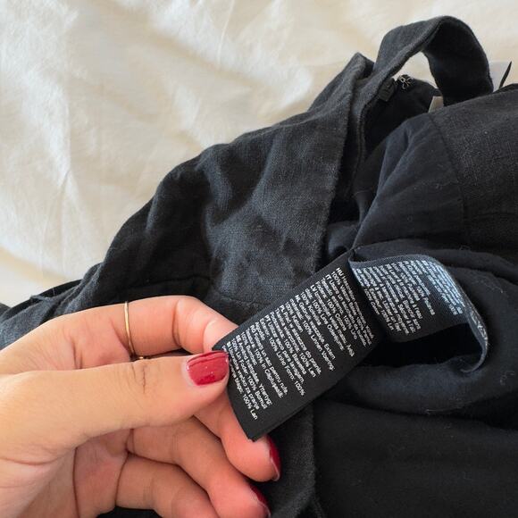 & Other Stories Black Linen Romper Size XS - Picture 4 of 6
